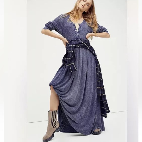 Free People Dresses & Skirts - Free people Marissa thermal Henley maxi dress